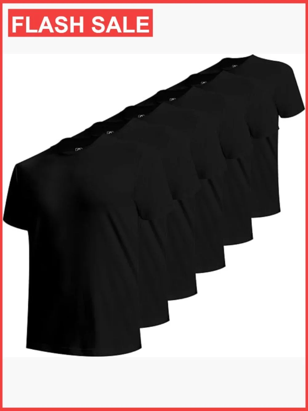Men's Moisture Wicking Crewneck Undershirts 6-Pack Breathable Stretch Tees